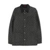 Gucci Collared Flannel Jacket Featuring Embroidered Pattern In Black