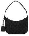 Gucci Horsebit Small Denim Shoulder Bag In Black
