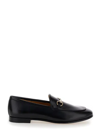 GUCCI BLACK JORDAAN SLIP ON LOAFERS