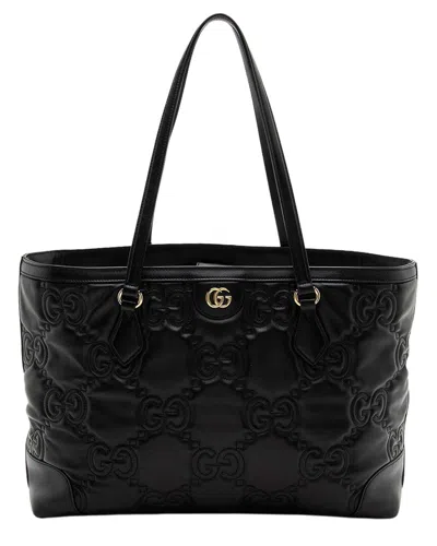 Gucci Black Jumbo Gg Matelasse Leather Ophidia Large Shopping Tote (authentic  Pre-loved)