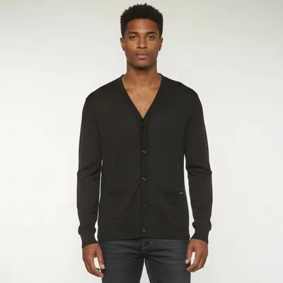 Pre-owned Gucci Black Knit Long Sleeve Cardigan L