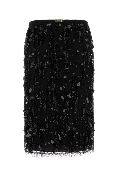 Gucci Black Lace Skirt