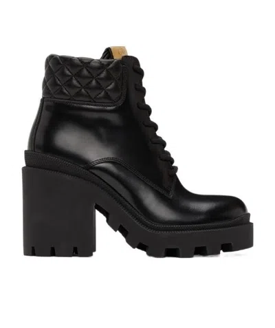 Gucci Black Lace-up Ankle Boots