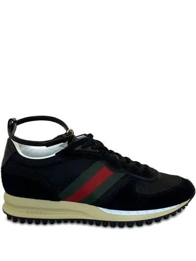 GUCCI BLACK LACE UP SNEAKERS