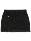 Gucci Black Lam And Viscose Mini Skirt