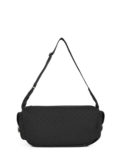 Gucci Black Large Crossbody Bag In Purple