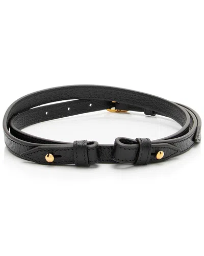 Pre-owned Gucci Black Leather Adjustable Shoulder Strap (authentic Pre-loved)