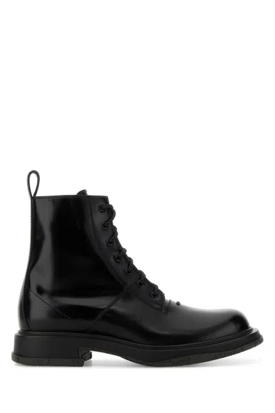 GUCCI BLACK LEATHER ANKLE BOOTS