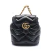 Gucci Gg Marmont Leather Backpack In Black