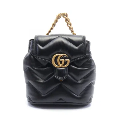 Gucci Black Leather Backpack