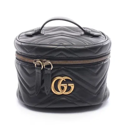 Pre-owned Gucci Black Leather Backpack Handbag ()