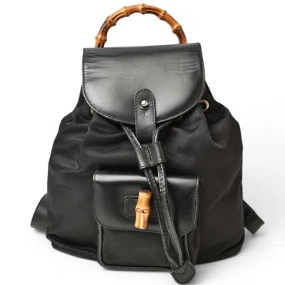 Pre-owned Gucci Black Leather Backpack ()
