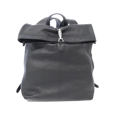 Pre-owned Gucci Black Leather Backpack ()