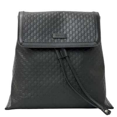 Pre-owned Gucci Black Leather Backpack ()