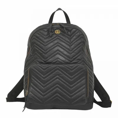Pre-owned Gucci Black Leather Backpack ()
