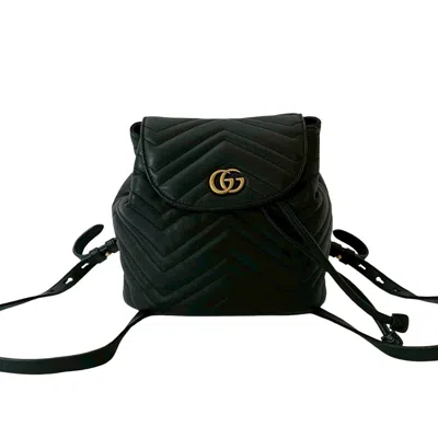 Pre-owned Gucci Black Leather Backpack ()