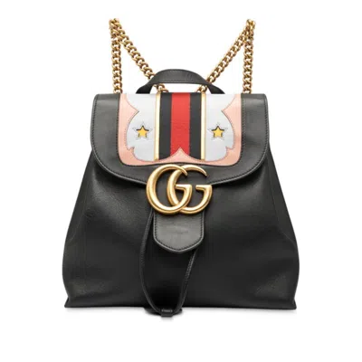 Pre-owned Gucci Black Leather Backpack ()