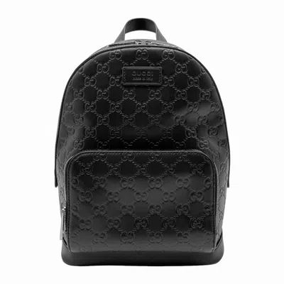 Pre-owned Gucci Black Leather Backpack ()