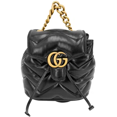 Pre-owned Gucci Black Leather Backpack ()
