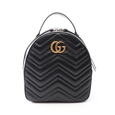 Pre-owned Gucci Black Leather Backpack ()