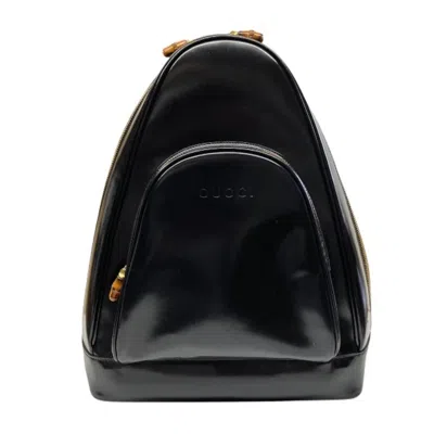 Pre-owned Gucci Black Leather Backpack ()