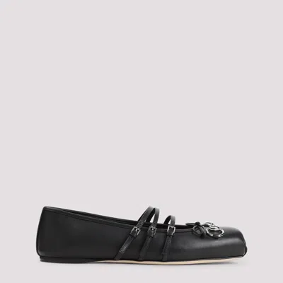 GUCCI BLACK LEATHER BALLERINAS