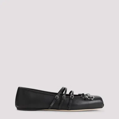 GUCCI BLACK LEATHER BALLET FLATS