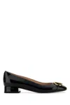 Gucci Black Leather Ballet Flats In Black