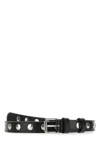 Gucci Adjustable Leather Belt With Silver Buckle