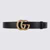 Gucci Wide Leather Belt With Double G Buckle