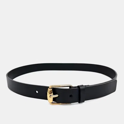 Pre-owned Gucci Black Leather Belt