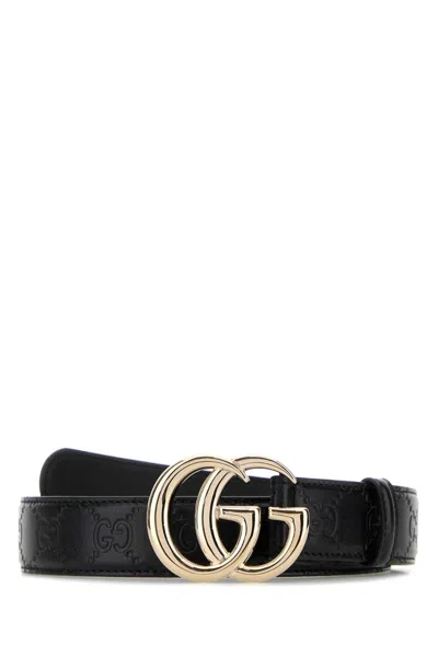 Gucci Black Leather Belt