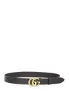 Gucci Black Leather Belt In Black