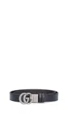 Gucci Adjustable Textured Belts Stylish Finish In Black