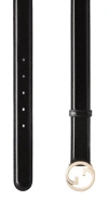 Gucci Black Leather Belts In Black