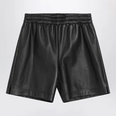 Gucci Black Leather Bermuda Shorts Men