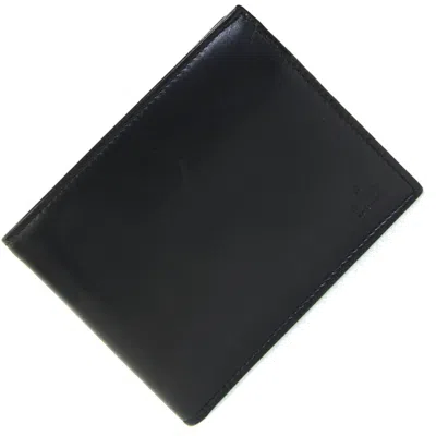 Pre-owned Gucci Black Leather Bill Wallet (bi-fold) ()
