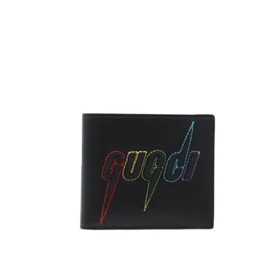 Pre-owned Gucci Black Leather Bill Wallet (bi-fold) ()