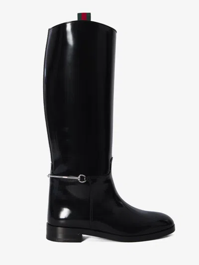 Gucci Black Leather Boots