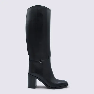 GUCCI BLACK LEATHER BOOTS