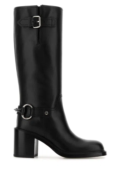 GUCCI BLACK LEATHER BOOTS