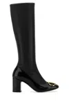 Gucci Black Leather Boots In Black
