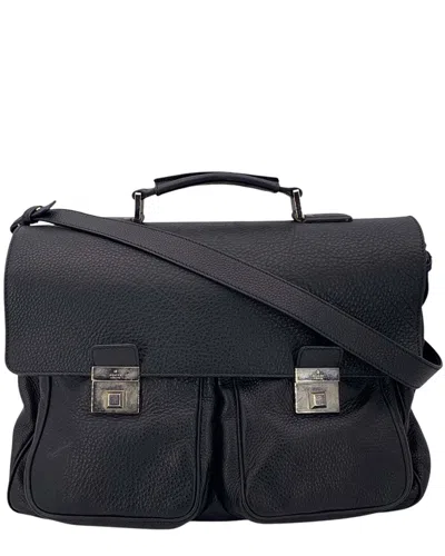 Gucci Black Leather Briefcase (authentic Pre-loved)