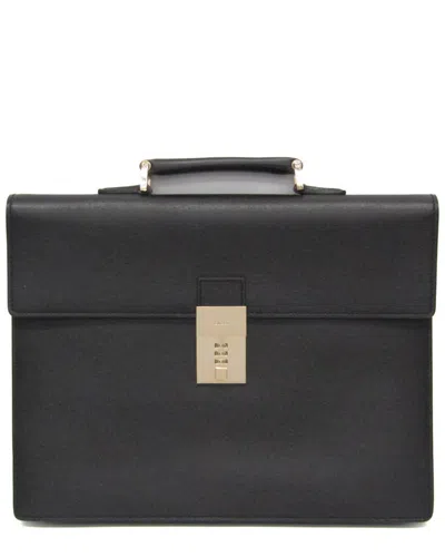 Gucci Black Leather Briefcase Document Case (authentic Pre-loved)