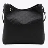 Gucci Black Leather Bucket Satchels In Black