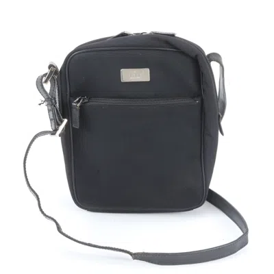 Pre-owned Gucci Black Leather Canvas Shoulder Bag ()