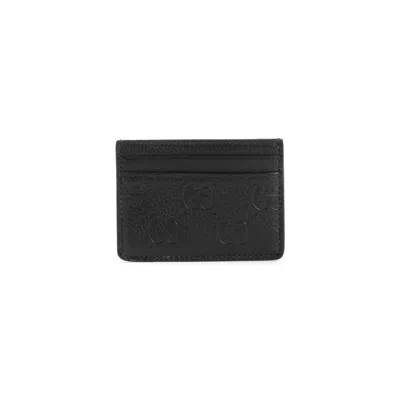 GUCCI GUCCI BLACK LEATHER CARD CASE