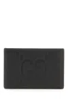 Gucci Black Leather Card Holder In Nero