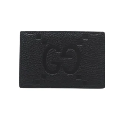 Pre-owned Gucci Black Leather Card Wallet ()