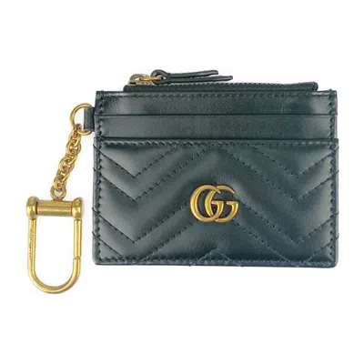 Pre-owned Gucci Black Leather Chain/shoulder Wallet ()